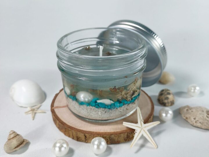 Souvenir Lilin Aromatherapy Laut untuk christmas, anniversary, wedding